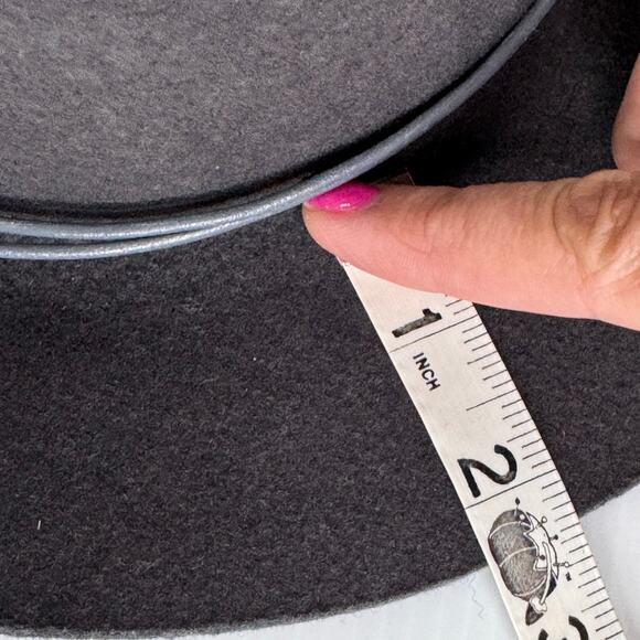 HATATTACK Wool Fedora Hat Made in USA Felt Western Boho‎ Festival Leather Grey - Picture 11 of 12